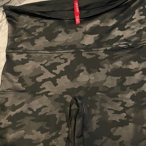 SPANX faux leather Camo leggings
